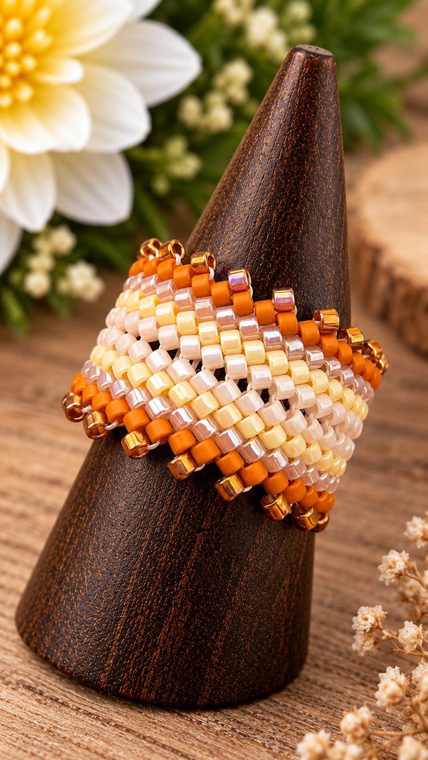 Inele Handmade Color Gradient  Miyuki Delica