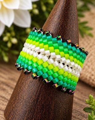 Inele Handmade Color Gradient  Miyuki Delica
