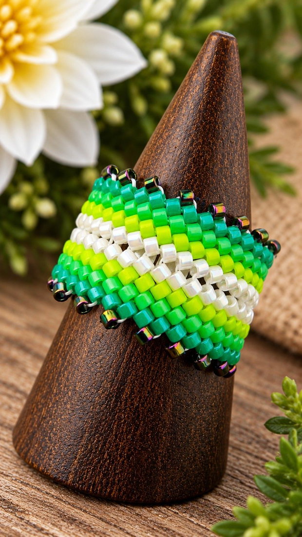 Inele Handmade Color Gradient  Miyuki Delica