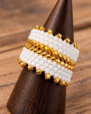 Inele Handmade Bicolore  Miyuki Delica