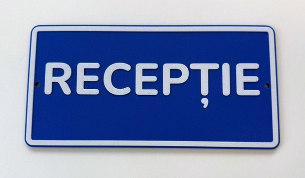 Placuta de usa personalizata 25x12,5 cm, printata 3D, textul tau