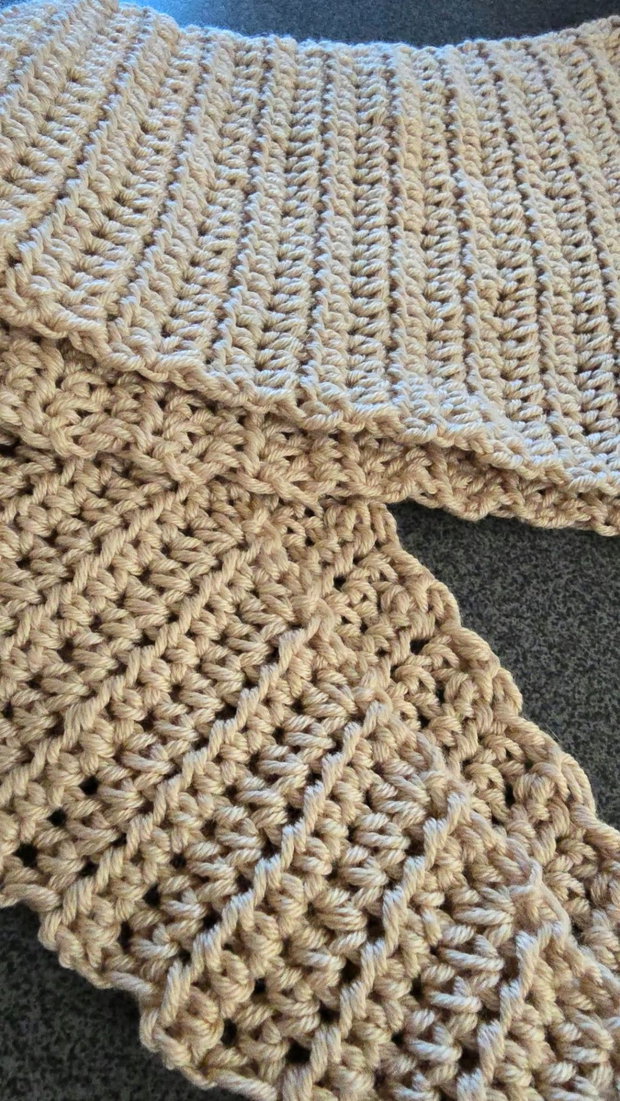 Eșarfă Sophie alunie croșetată manual Bumbac Baby Cotton | 100 cm