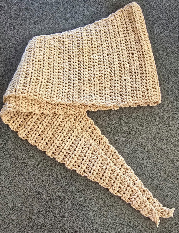 Eșarfă Sophie alunie croșetată manual Bumbac Baby Cotton | 100 cm