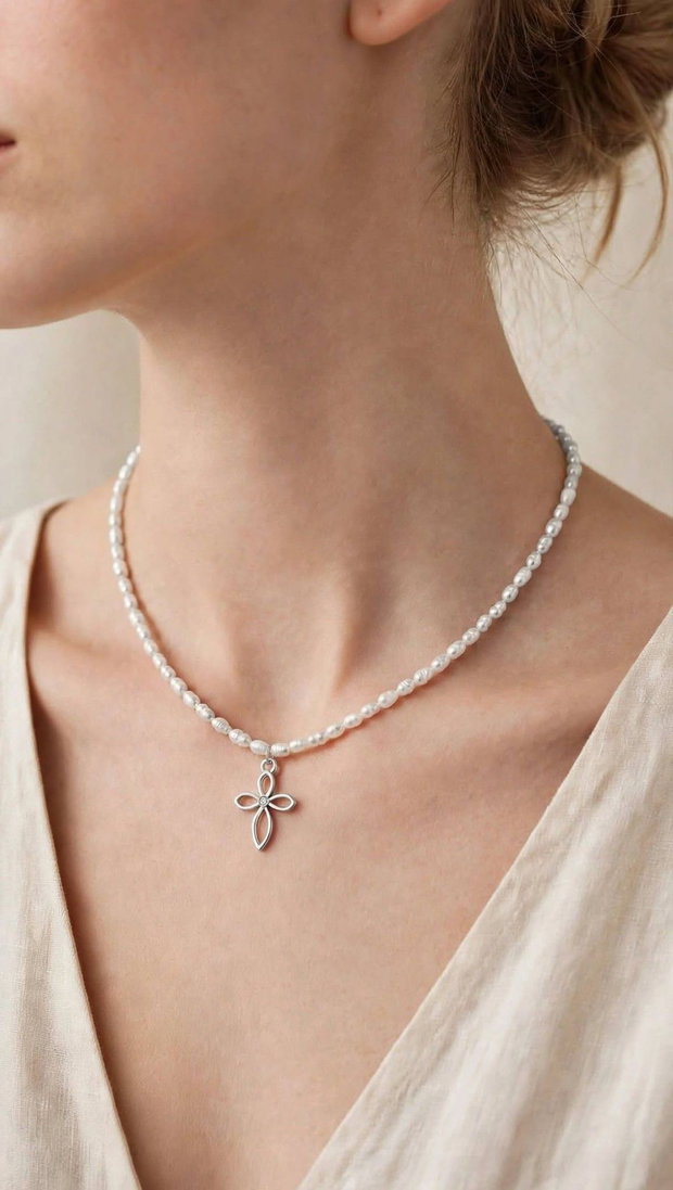 Colier Cruce Floare