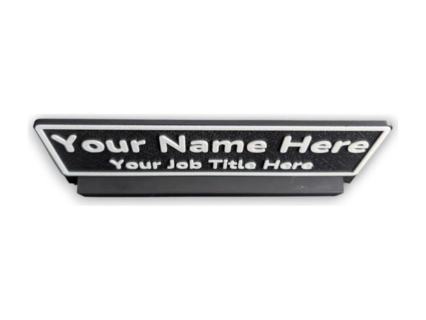 Placuta de birou personalizata cu suport, printata 3D, nume si functie