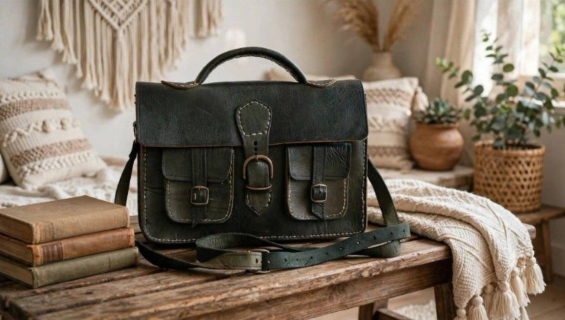 Geanta piele hand made