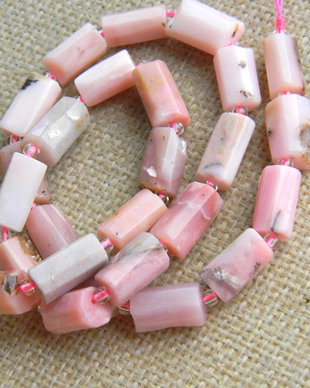 Opal roz tuburi 13x8 mm (AL 1)