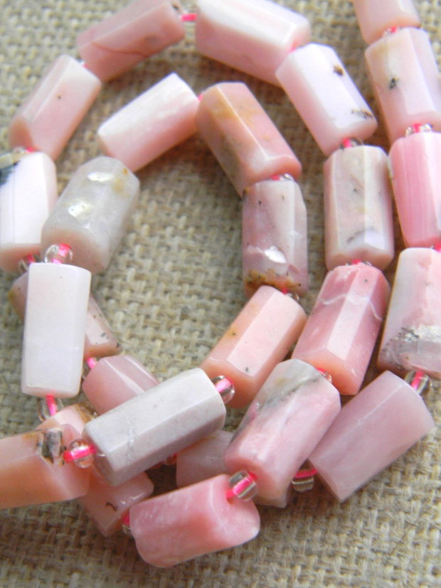 Opal roz tuburi 13x8 mm (AL 1)