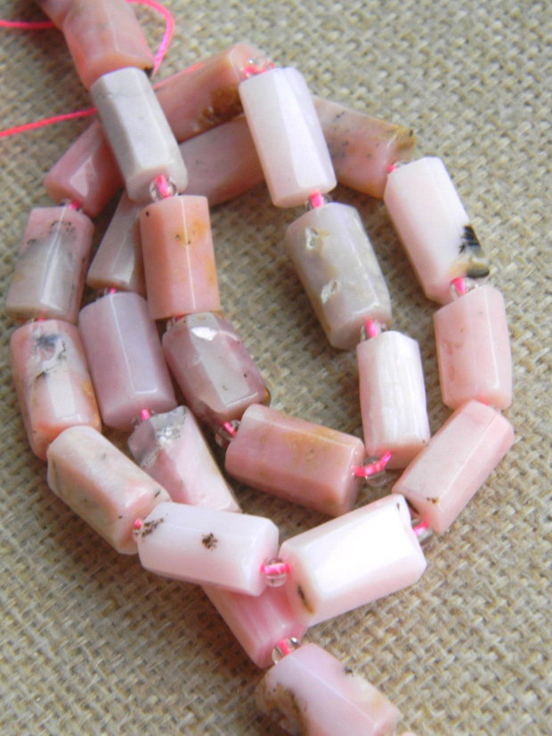 Opal roz tuburi 13x8 mm (AL 1)