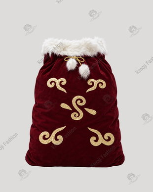 Sac Moș Crăciun Vișiniu Luxury 100cm x 150cm