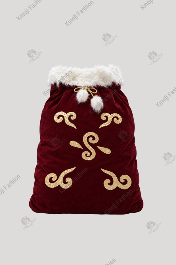 Sac Moș Crăciun Vișiniu Luxury 100cm x 150cm