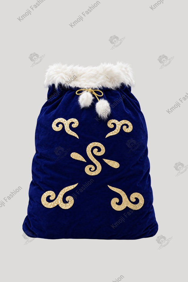 Sac Moș Crăciun Albastru Luxury Model 2 - 100cm x 150cm