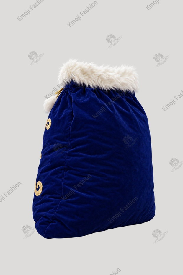 Sac Moș Crăciun Albastru Luxury Model 2 - 100cm x 150cm