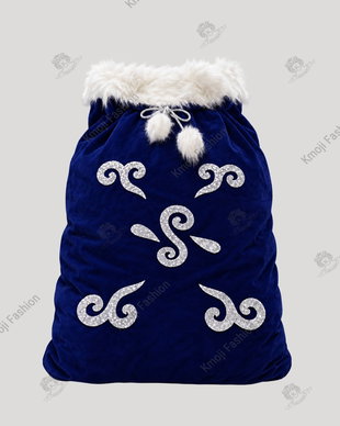 Sac Moș Crăciun Albastru Luxury 100cm x 150cm