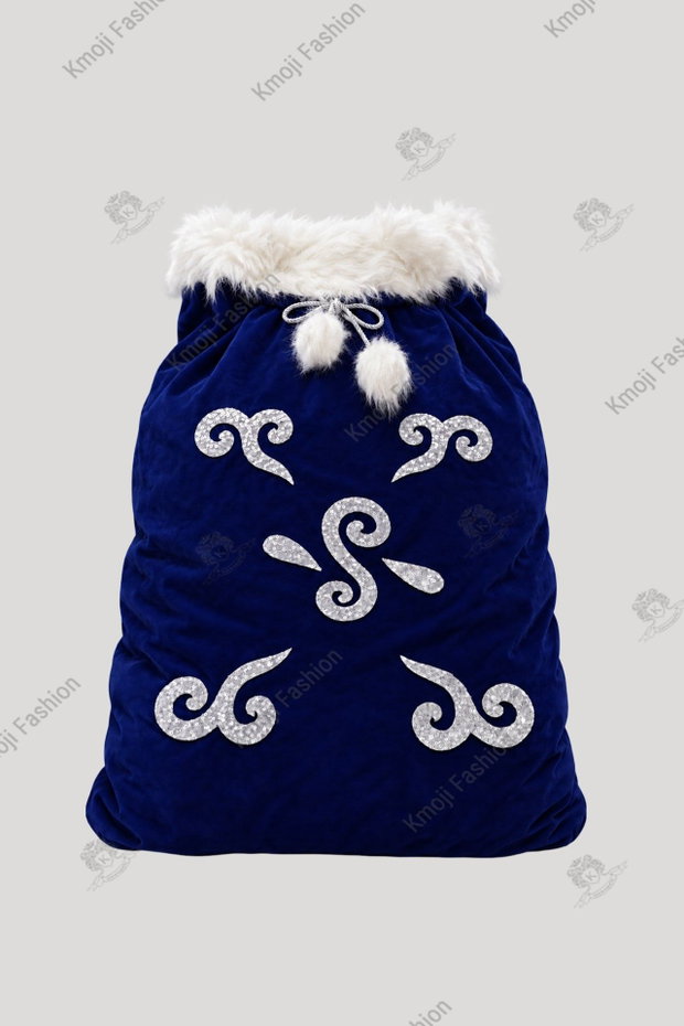 Sac Moș Crăciun Albastru Luxury 100cm x 150cm