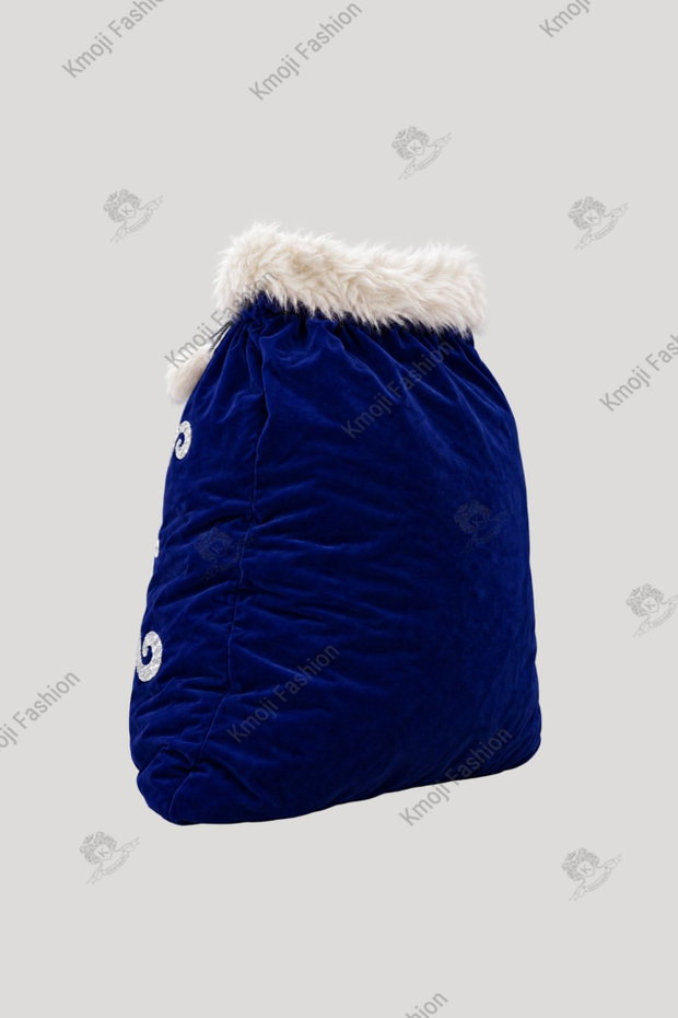 Sac Moș Crăciun Albastru Luxury 100cm x 150cm