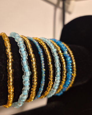 Set Brățări Apreus & Azur (Nuanțe Chihlimbar și Albastru)