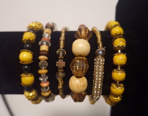 Set Brățări Miere & Ambră Vintage"