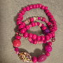 Set Brățări Fuchsia & Pattern Jasper