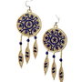 Cercei Dreamcatcher cu Cristale
