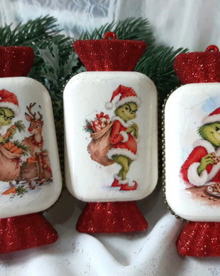 Goburi in forma de bomboana - Grinch și poznele lui de Crăciun