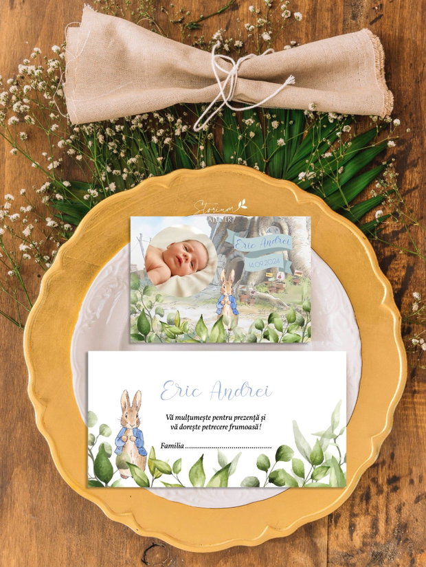 Pachet botez - plic dar + mărturie magnet