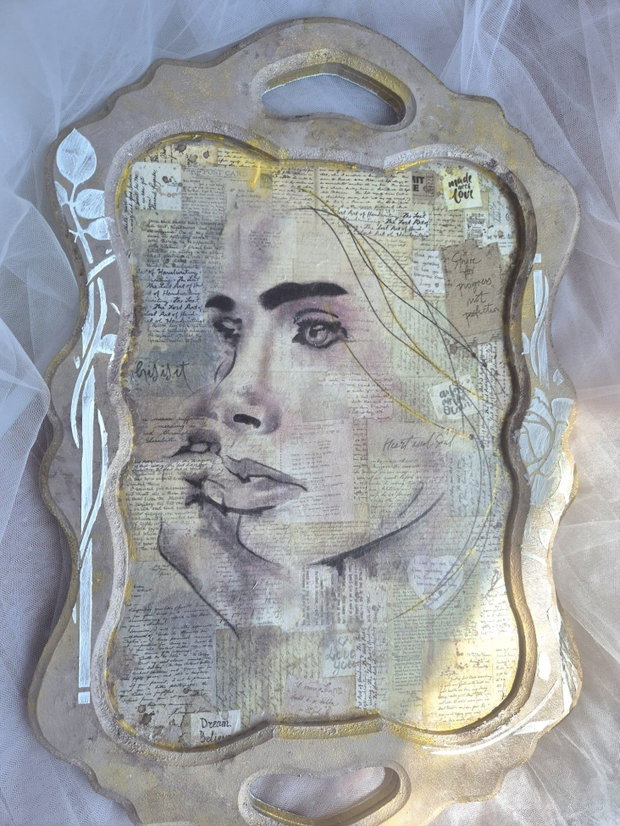 Tavita din mdf handmade