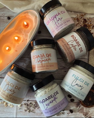 Scrub de corp/sare de baie/praf de bombă de baie naturale, handmade