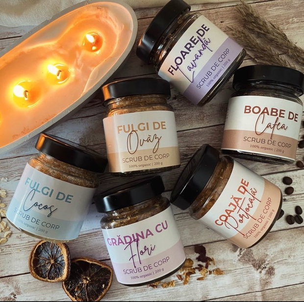 Scrub de corp/sare de baie/praf de bombă de baie naturale, handmade