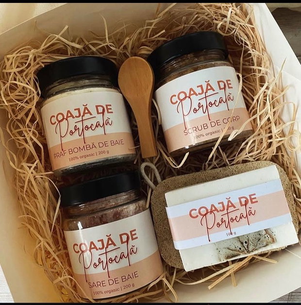 Scrub de corp/sare de baie/praf de bombă de baie naturale, handmade