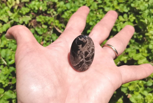 Inel Agata root plume si Argint 925 - IN1063 - Inel pietre semipretioase, inel statement reglabil, cadou sotie, bijuterii cadou, inel cadou, cristale vindecatoare, cristaloterapie, cristale de colectie