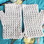 Mănuși damă fără degete*Croșetate*Macrame*Crem