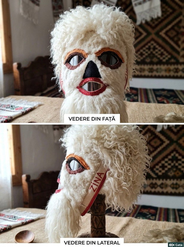 Măști arhaice din piele naturală  creații unicat, lucrate manual