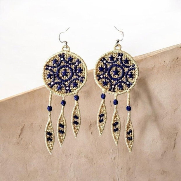 Cercei Dreamcatcher cu Cristale