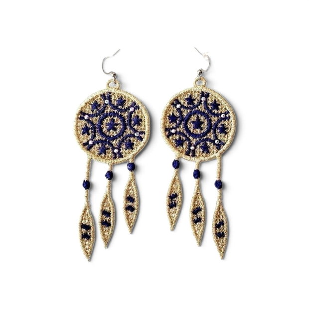 Cercei Dreamcatcher cu Cristale