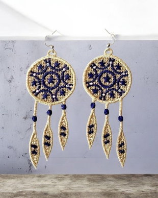 Cercei Dreamcatcher cu Cristale