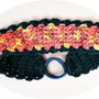 Banda / bandana / bentita de par crosetata dantelata in culori de toamna