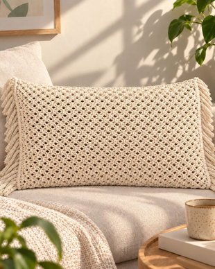 Pernă Decorativă Macrame Boho Chic