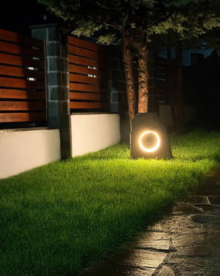 Lampa de gradina din Piatra Naturala cu LED