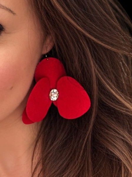 Cercei Handmade Orhidee din FETRU