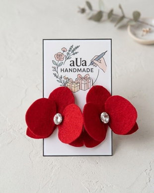 Cercei Handmade Orhidee din FETRU