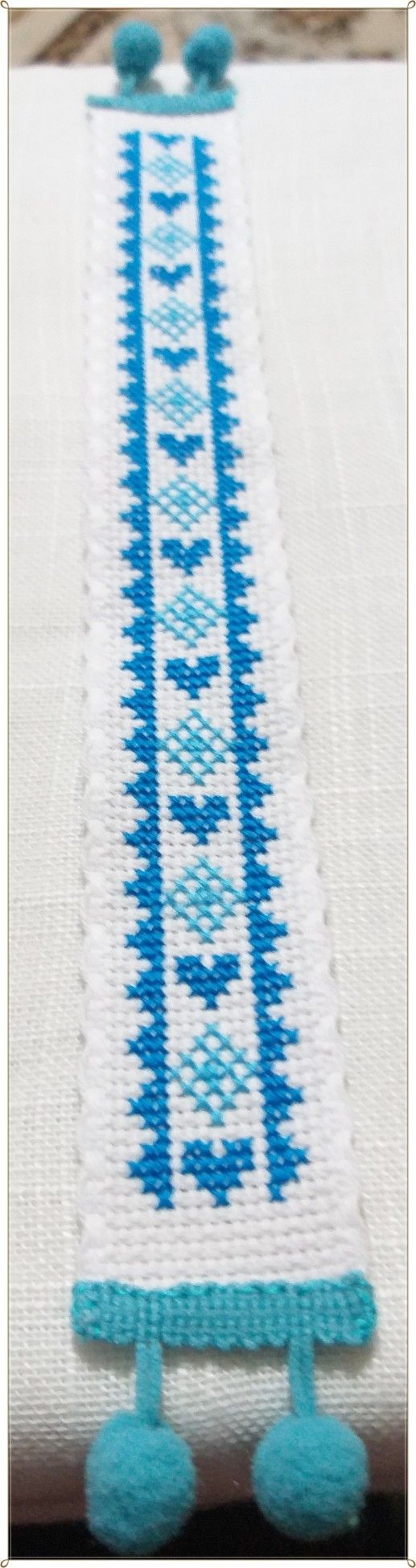 SEMN DE CARTE- MOTIV POPULAR- ALBASTRU