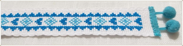 SEMN DE CARTE- MOTIV POPULAR- ALBASTRU