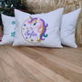 Pernă decorativă cu unicorn și nume personalizat  Sofia | AYA Home