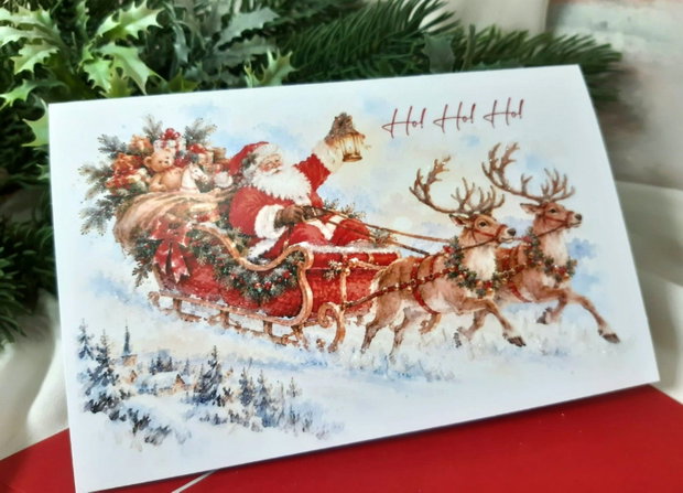 Felicitare de Crăciun cu detalii decorative realizate manual