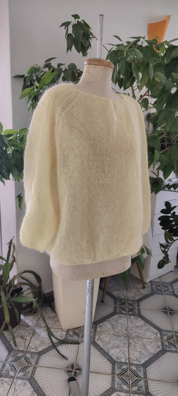 Bluza mohair cu mătase handmade