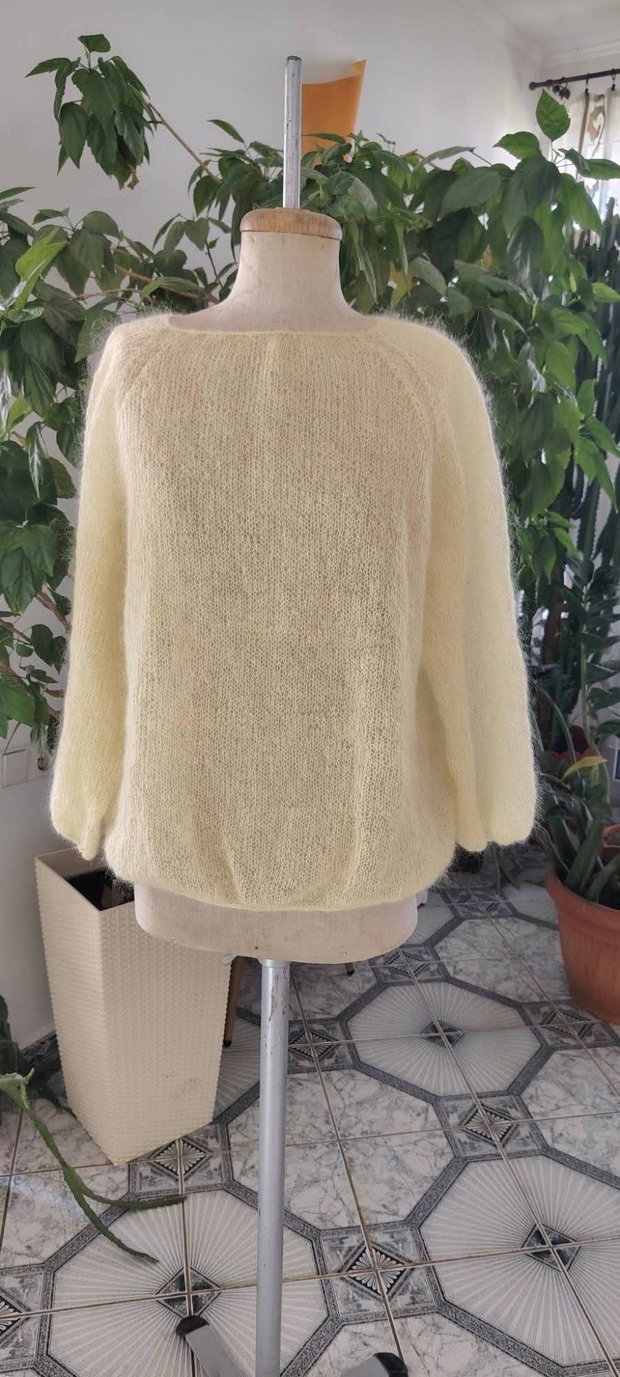 Bluza mohair cu mătase handmade