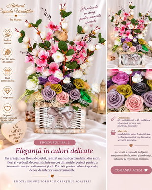 Vis de Satin  Dulce Rafinament | Aranjament floral handmade