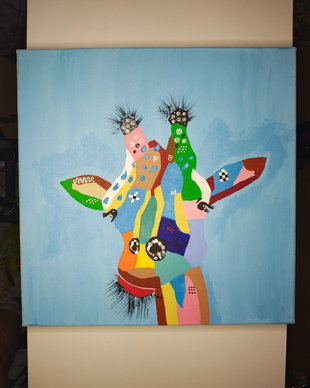 Tablou abstract girafa