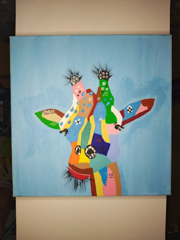 Tablou abstract girafa